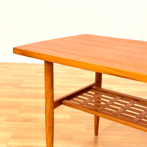 Swedish coffee table in teak & beech