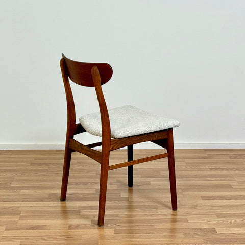 Single chair in teak & solid oak