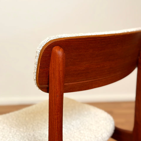 Set of 4 dining chairs in teak by B. Rasmussen for Thorso Mobelfabrik, 1950s-60s, Denmark