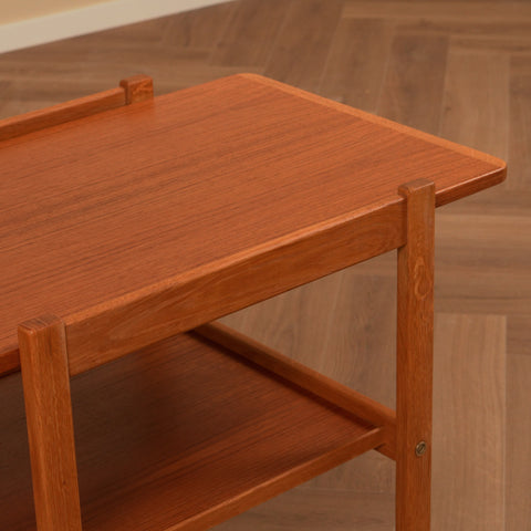 Swedish serving trolley in teak & oak