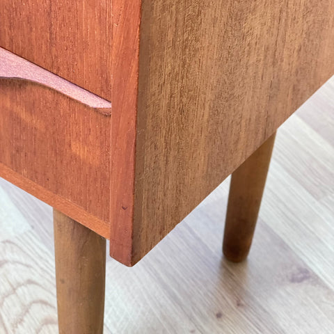 Vintage Danish teak nightstand, 1950s-60s.