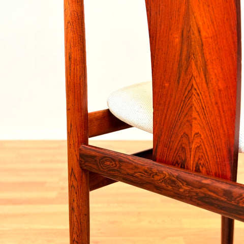 Danish dining chairs in Santos rosewood by Henning Sørensen for Danex