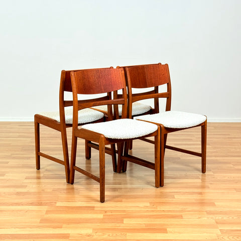 Danish dining chairs in teak & oak