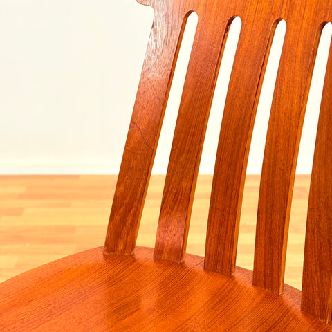 Swedish dining chairs in teak & beech by Jan Hallberg for Edsbyverken, model 'Tallåsen'