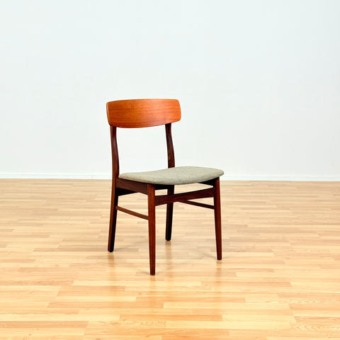 Reserved Danish dining chairs in teak & walnut