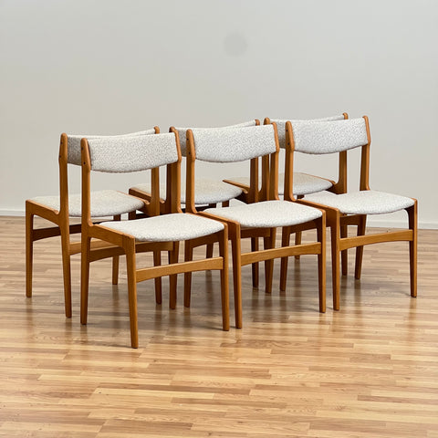 Erik Buch, set of 8 dining chairs, Denmark, 1960s