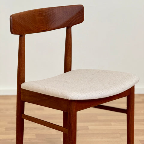 Solid teak chairs, Henning Kjaernulf & Bruno Hansen