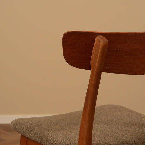 Danish dining chairs in teak & beech by Findahl Møbelfabrik, model 'Møsbol'