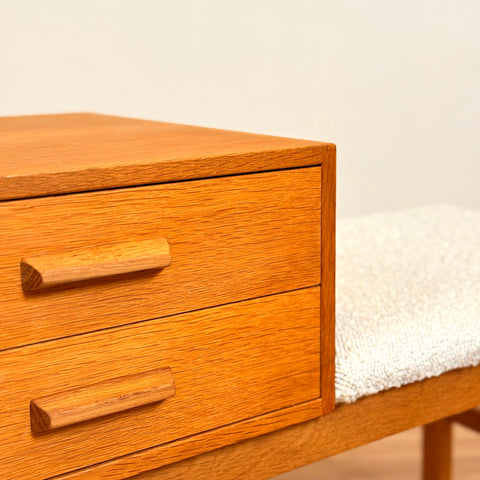 Hall bench in beech, 1950s-60s, Sweden