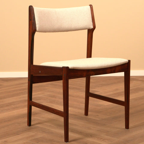 Danish dining chairs in Santos rosewood by Erik Buch