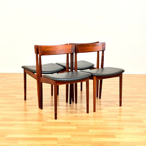 Danish dining chairs in Santos rosewood by Henry Rosengren Hansen for Brande Møbelindustri, model '39'