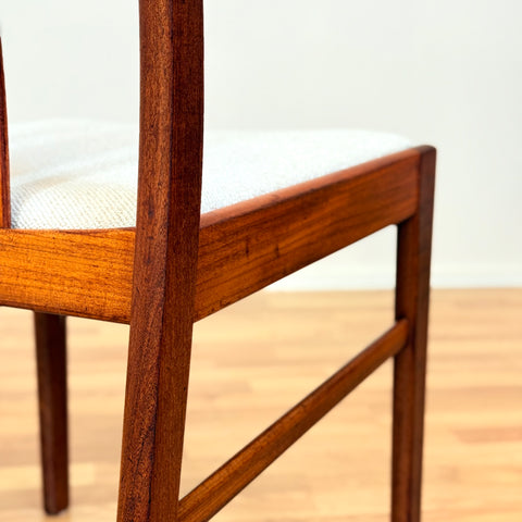 Danish set of 4 dining chairs in walnut & teak