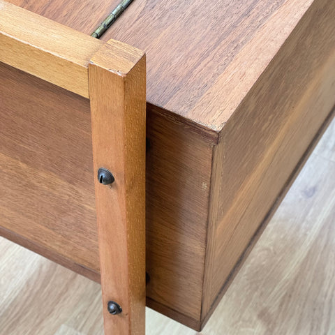 Mid-century Danish teak sewing trolley