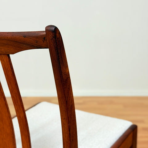 Danish set of 4 dining chairs in walnut & teak