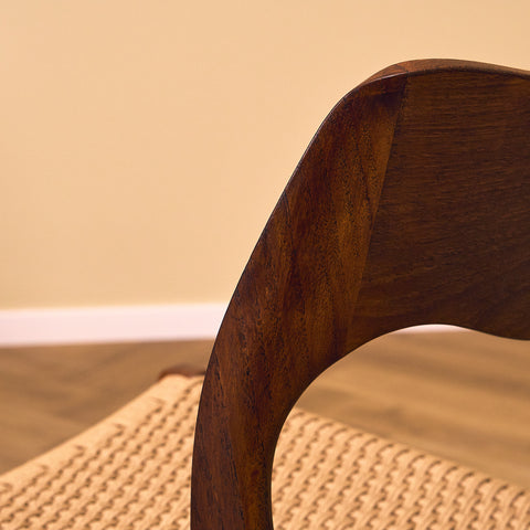 Danish set of 4 dining chairs in teak, model 71 by Niels O. Møller