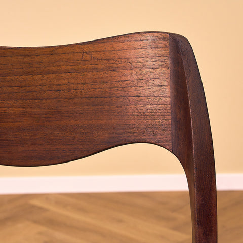 Danish set of 4 dining chairs in teak, model 71 by Niels O. Møller