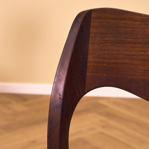 Danish set of 4 dining chairs in teak, model 71 by Niels O. Møller