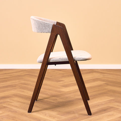 Danish set of 6 dining chairs in walnut by Sax Møbler