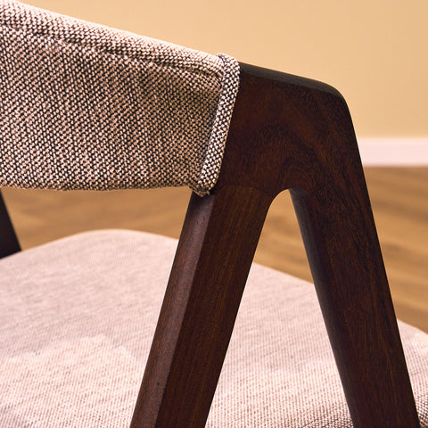 Danish set of 6 dining chairs in walnut by Sax Møbler