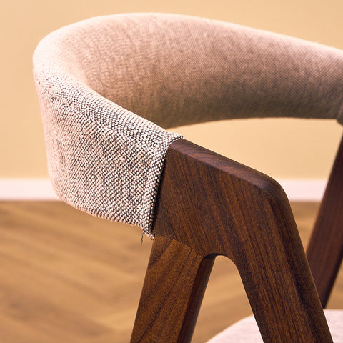 Danish set of 6 dining chairs in walnut by Sax Møbler