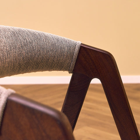 Danish set of 6 dining chairs in walnut by Sax Møbler