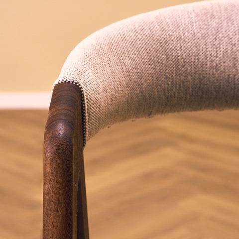 Danish set of 6 dining chairs in walnut by Sax Møbler