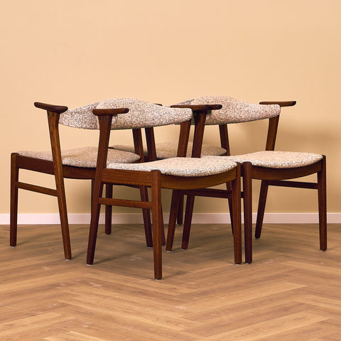 Swedish set of 4 dining armchairs model "Måsen", by Carl-Ewert Ekström for Johansson & Söner, Hyssna