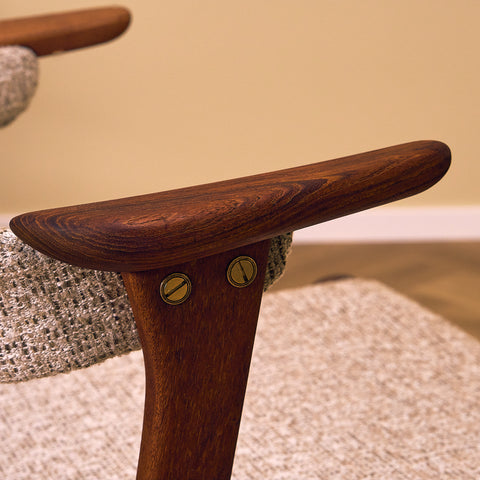 Swedish set of 4 dining armchairs model "Måsen", by Carl-Ewert Ekström for Johansson & Söner, Hyssna