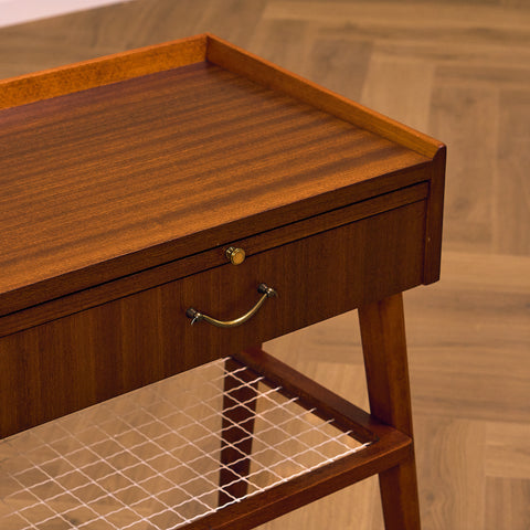 Swedish bedside table in mahogany & beech