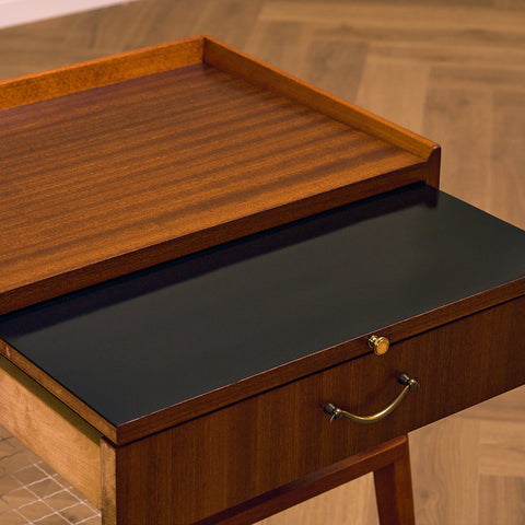 Swedish bedside table in mahogany & beech