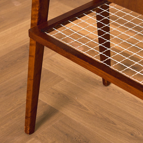 Swedish bedside table in mahogany & beech