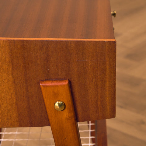 Swedish bedside table in mahogany & beech