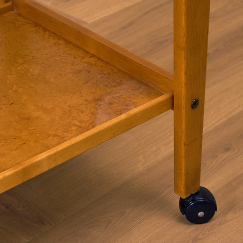 Swedish serving trolley in birch and beech