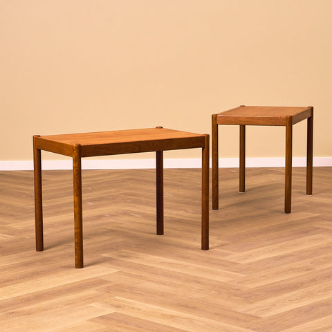 Swedish side tables in teak