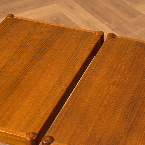 Swedish side tables in teak