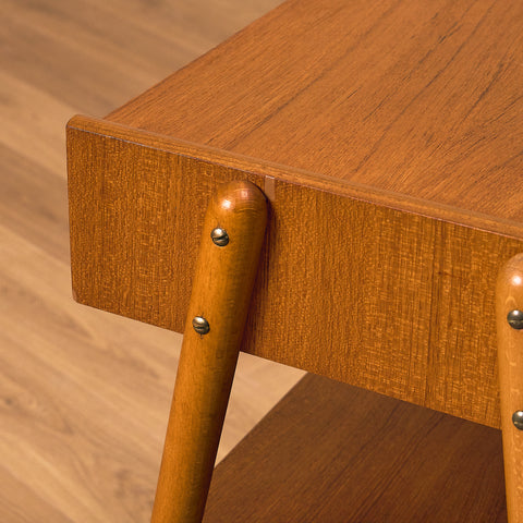 Swedish bedside tables in teak by Carlström & Co Möbelfabrik