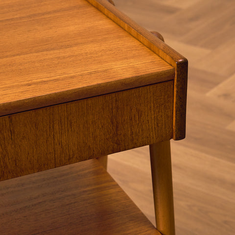 Swedish bedside tables in teak by Carlström & Co Möbelfabrik