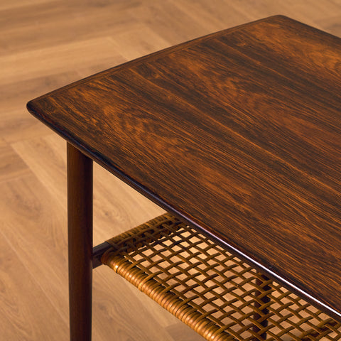 Danish side table in Santos rosewood