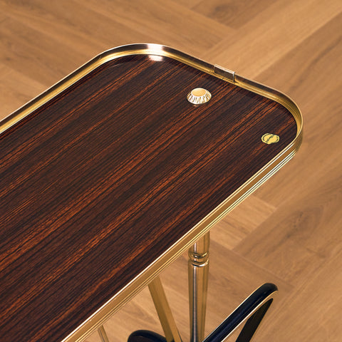 Danish serving trolley with magazine shelf by AJ Hagensen, Nørresundby