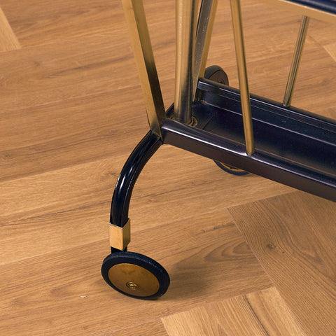 Danish serving trolley with magazine shelf by AJ Hagensen, Nørresundby