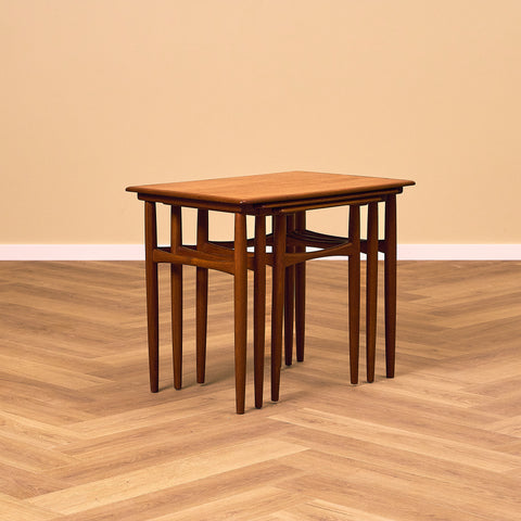 Danish set of nest of tables in teak