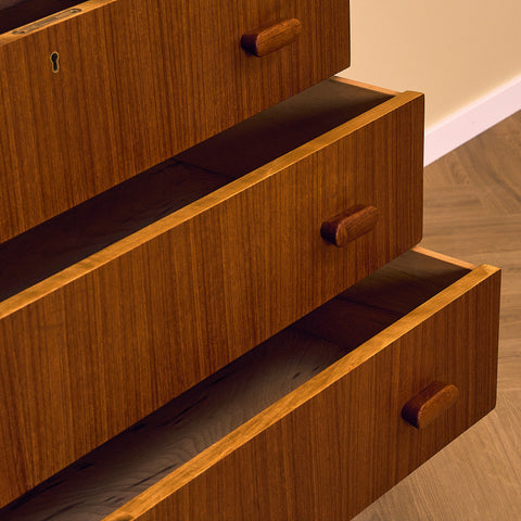 Swedish chest of drawers in teak by AB Lammhuts Möbler