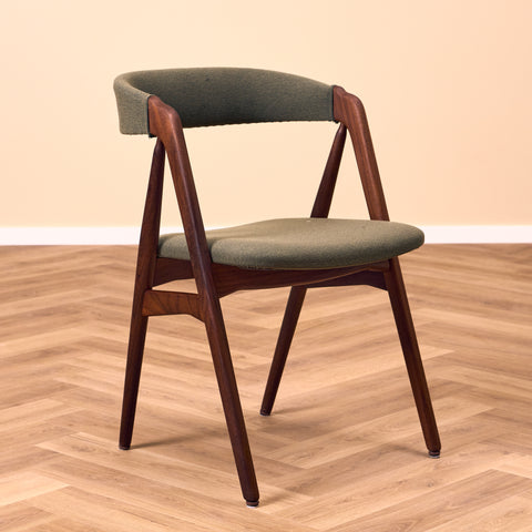 Danish dining chairs in walnut by Th. Harlev for Farstrup, model '205'