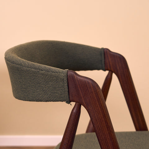Danish dining chairs in walnut by Th. Harlev for Farstrup, model '205'
