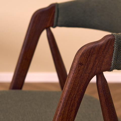 Danish dining chairs in walnut by Th. Harlev for Farstrup, model '205'