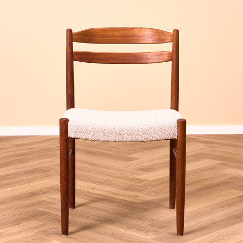 Swedish dining chairs in teak by Carl Ekström for Albin Johansson