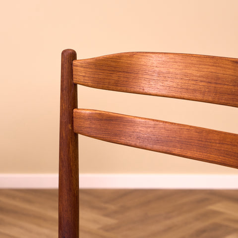 Swedish dining chairs in teak by Carl Ekström for Albin Johansson