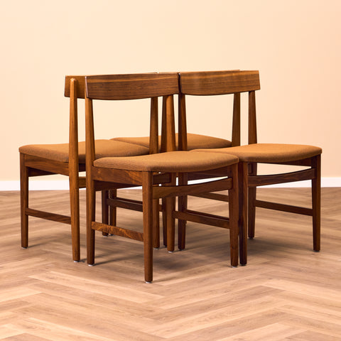 Danish dining chairs in walnut "Skaraborg möbelfabrik"