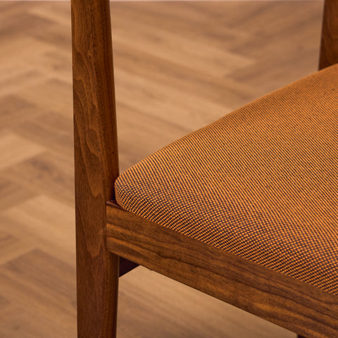 Danish dining chairs in walnut "Skaraborg möbelfabrik"
