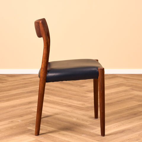 Danish dining chairs in solid teak by Niels Otto Møller, model 77